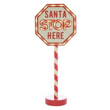 Santa Led 'Stop Here' Sign