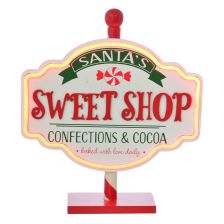 Santa Sweetshop Led Table Sign