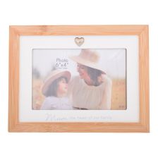 Bamboo Heart Frame Mum 6X4