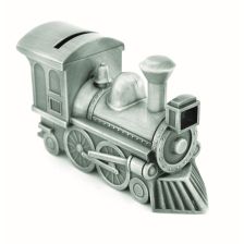 Train Pewter Money Bank