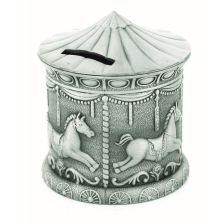 Carousel Pewter Money Bank