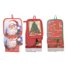 Xmas Kitchen Napery Set 3Pce(3