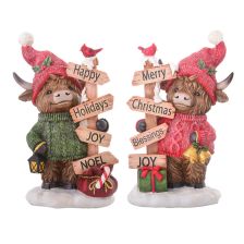 Xmas Highland Cow W.Sign (2)