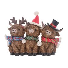 Xmas Highland Cow Trio