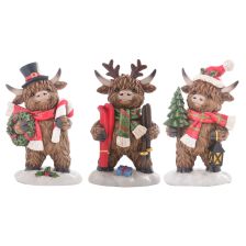 Xmas Highland Cow With Gifts(3